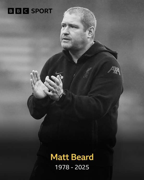 前利物浦女足冠军教头比尔德自缢离世 享年47岁